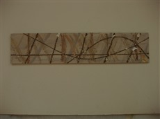 Linien 1, 2010, Acrylmischtechnik, Sand, 19x50cm