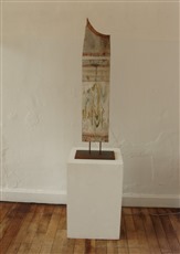 Magischer Kreis Nr. 1, 2010, Holz mit Geschichte, bemalt, 104x30cm