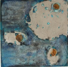 Stone 1, 2014, Acrylmischtechnik, Pigment, 60x60cm