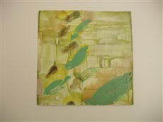 Samenkapseln  1, 2014, Acryl, Krakelee, 30x30cm
