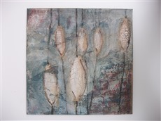 Samenkapseln  3, 2014, Acrylmischtechnik, 60x60cm