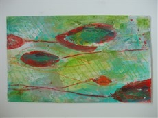 Samenkapseln 1, 2015, Acrylmischtechnik, 50x30cm