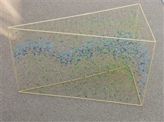 Objekt Versponnen, Draussen von oben, 140x200x100cm 
